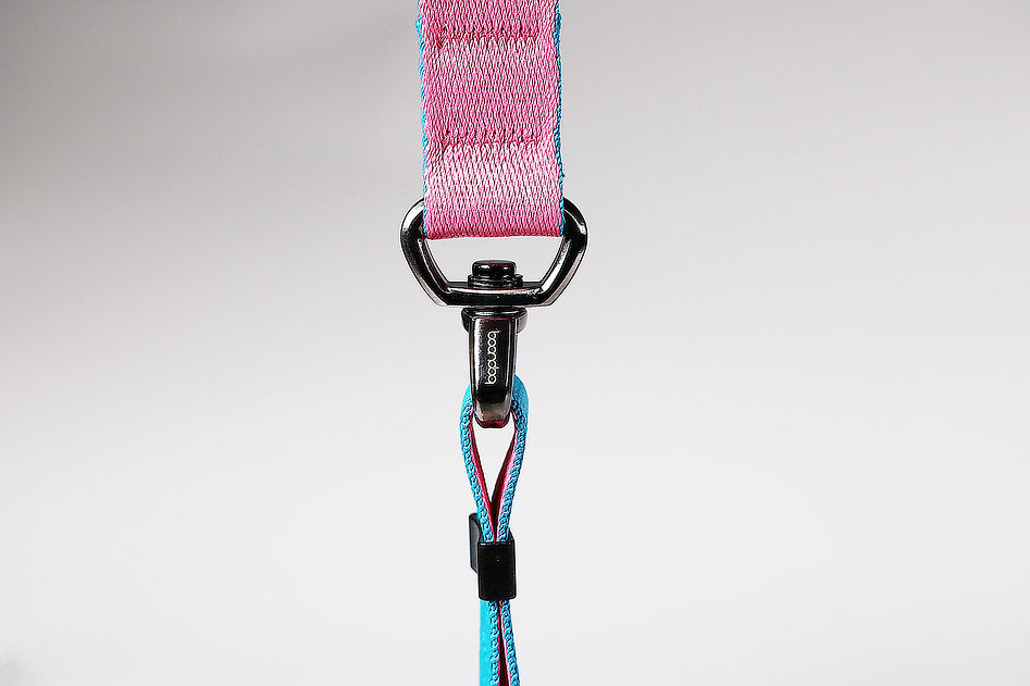 Dual Leash 雙扣防暴衝可調節式牽引繩 - 綠橘色