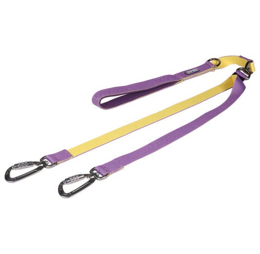 Dual Leash 雙扣防暴衝可調節式牽引繩 - 檸檬紫色