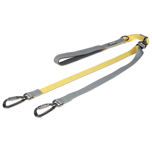 Dual Leash 雙扣防暴衝可調節式牽引繩 - 檸檬灰