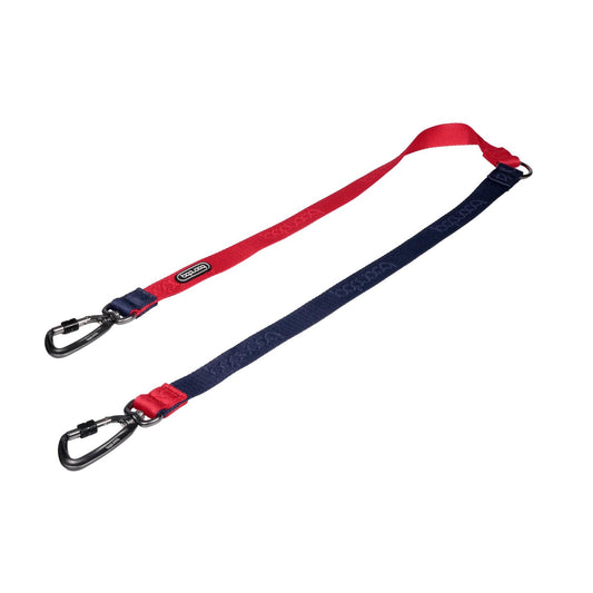 Twin Leash - Red & Navy (Carabiner)